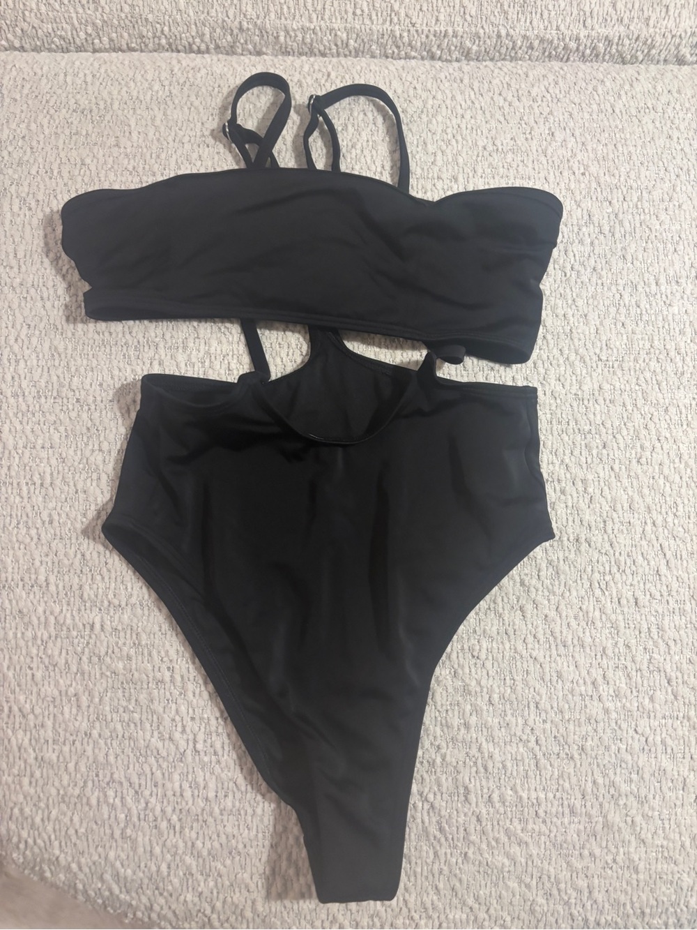 NVW Black One-Piece Swimsuit with Cutout